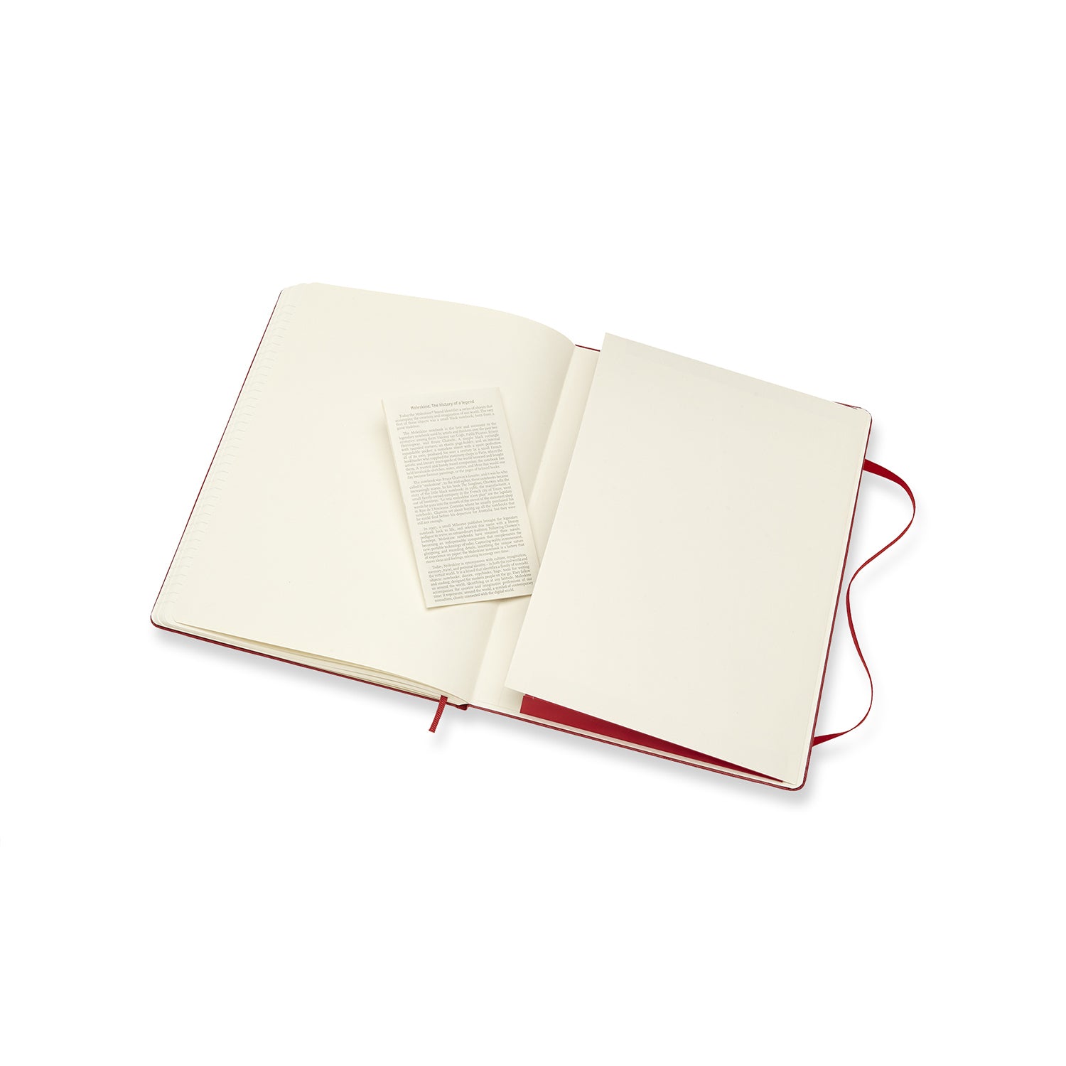 Moleskine Notizbuch – 190 × 250 mm – liniert – 70 g/m² – Hardcover, Gummiband, Einstecktasche, rot, FSC