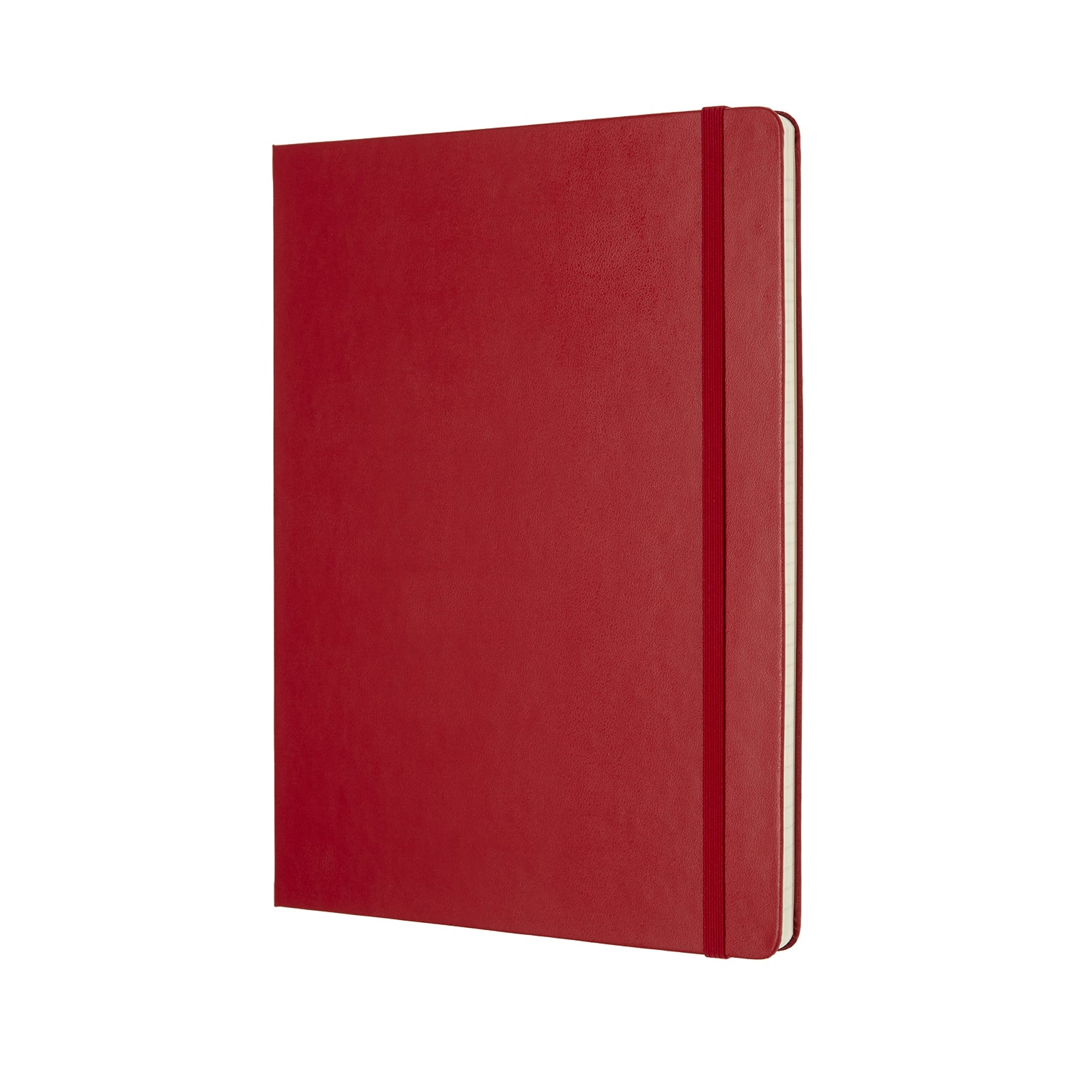 Moleskine Notizbuch – 190 × 250 mm – liniert – 70 g/m² – Hardcover, Gummiband, Einstecktasche, rot, FSC