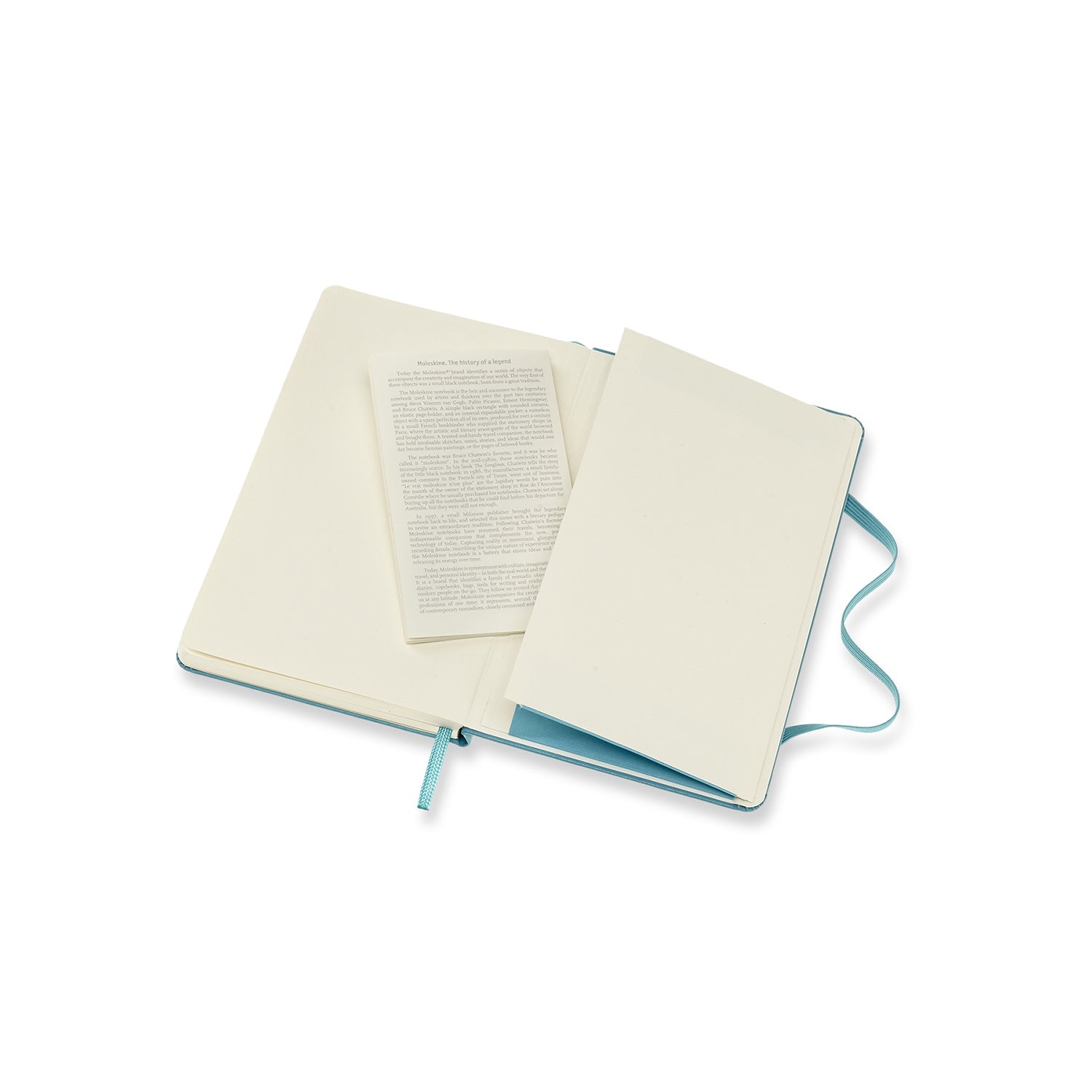 Moleskine Classic Notizbuch – 90 × 140 mm – liniert – 70 g/m² – Hardcover, Gummiband, Innentasche, Blau, FSC