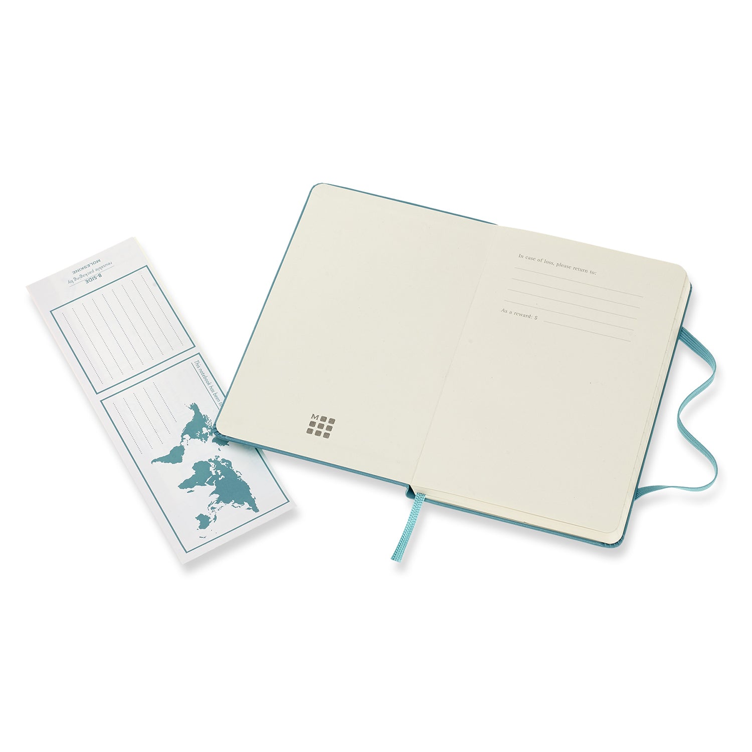 Moleskine Classic Notizbuch – 90 × 140 mm – liniert – 70 g/m² – Hardcover, Gummiband, Innentasche, Blau, FSC