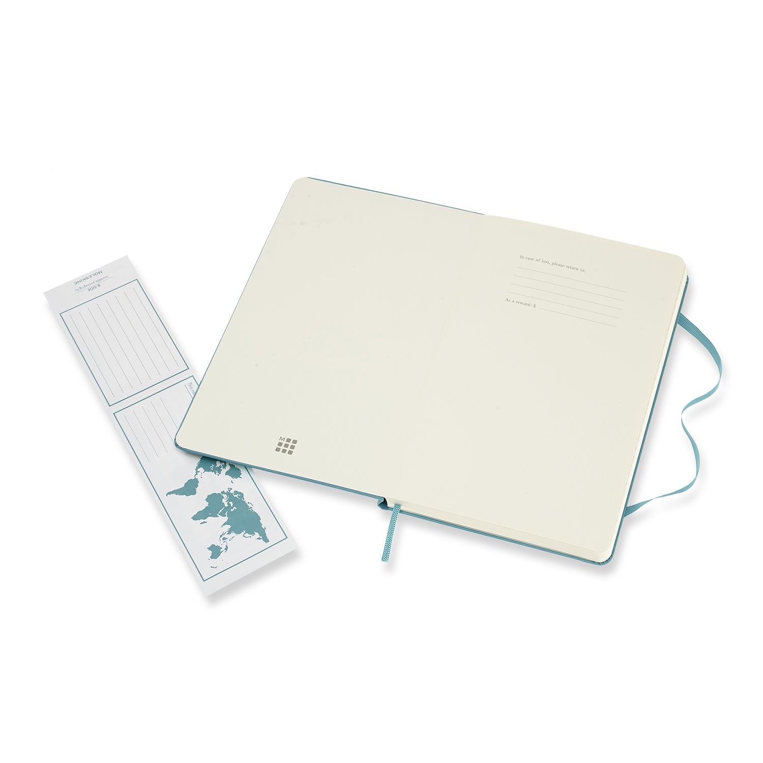 Moleskine Notizbuch – 130 × 210 mm – liniert – 70 g/m² – Hardcover, Gummiband, Einstecktasche – blau – FSC