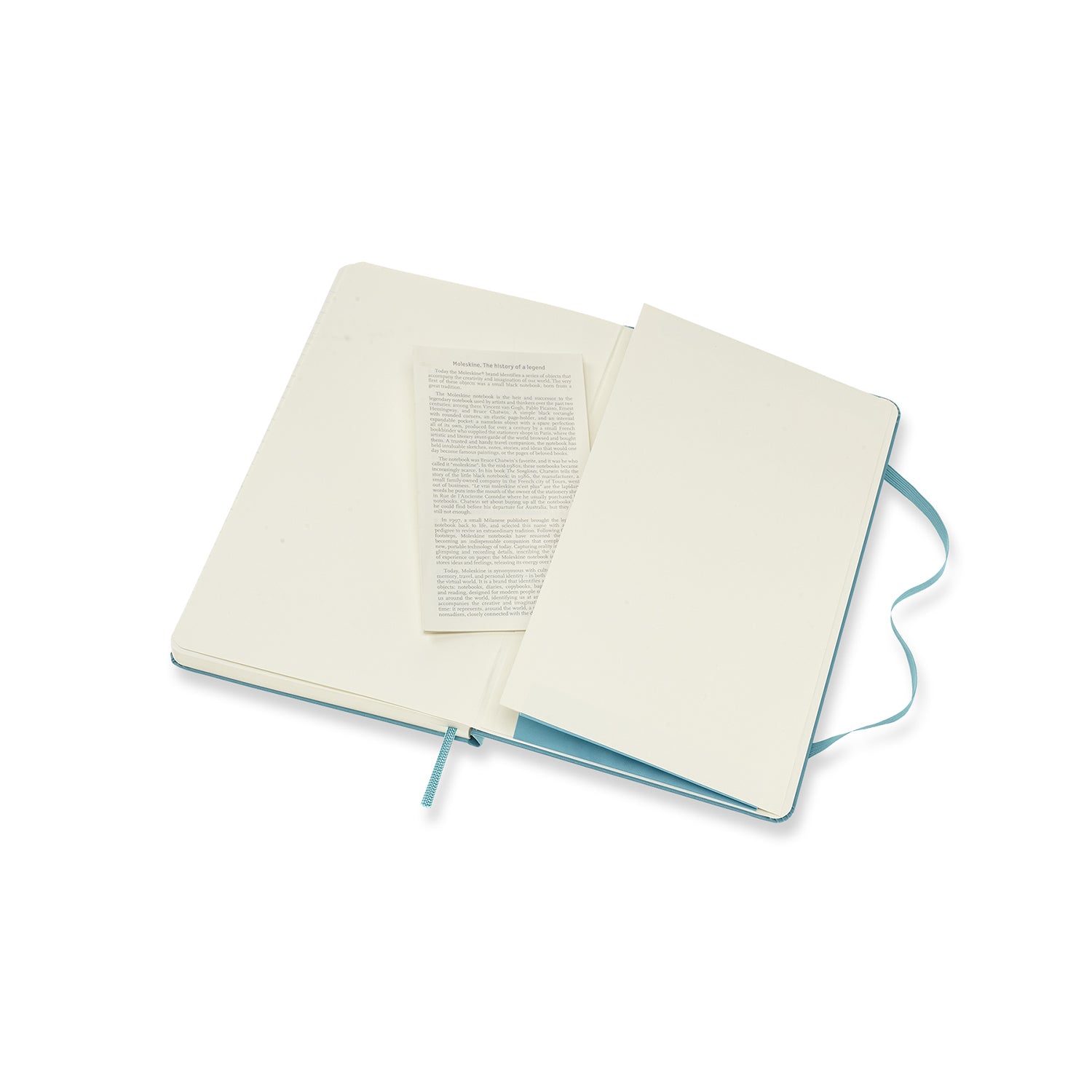 Moleskine Notizbuch – 130 × 210 mm – liniert – 70 g/m² – Hardcover, Gummiband, Einstecktasche – blau – FSC