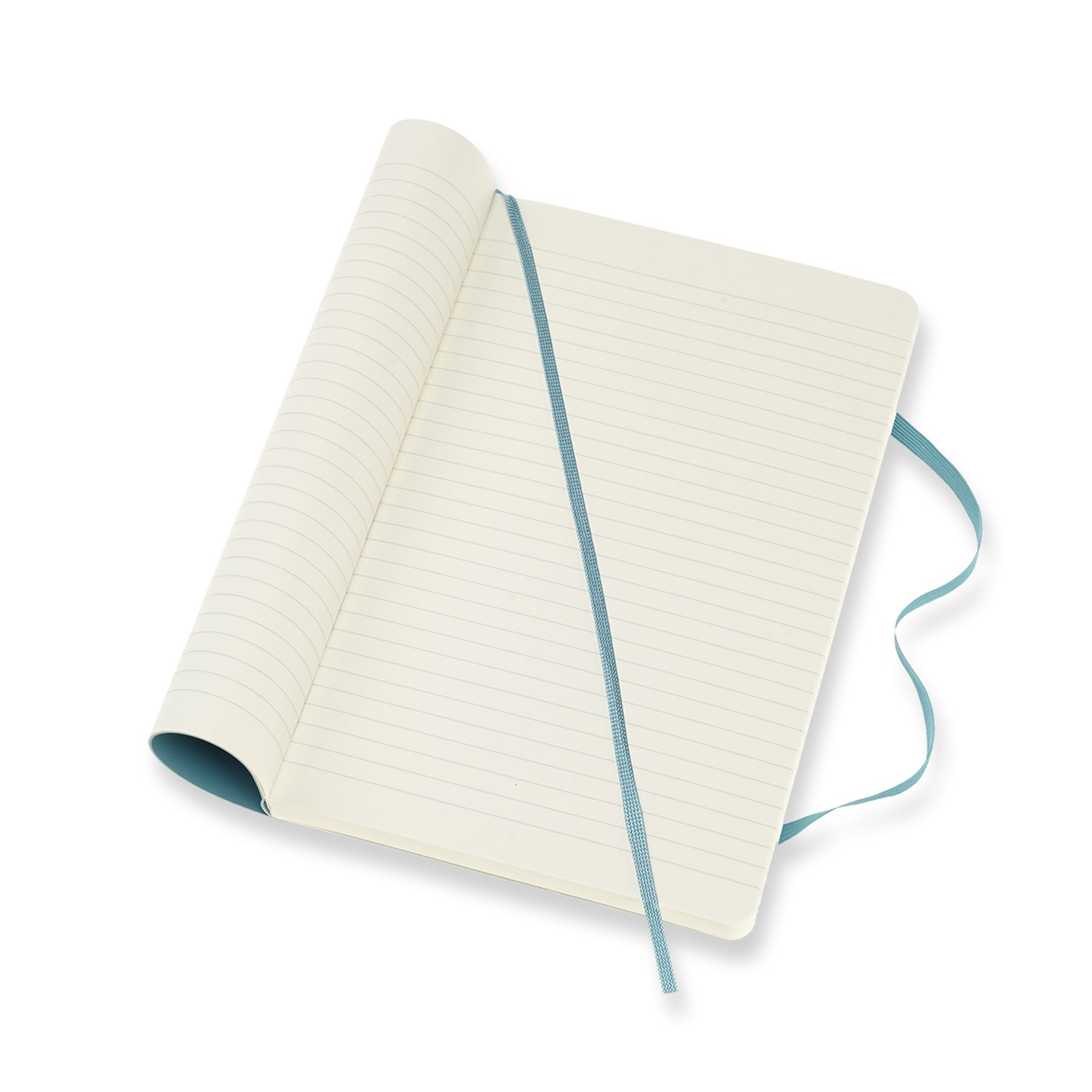 Moleskine Notizbuch – A5 – 192 Seiten – 70 g/m² – Softcover, Gummiband, Einstecktasche, Hellblau, FSC