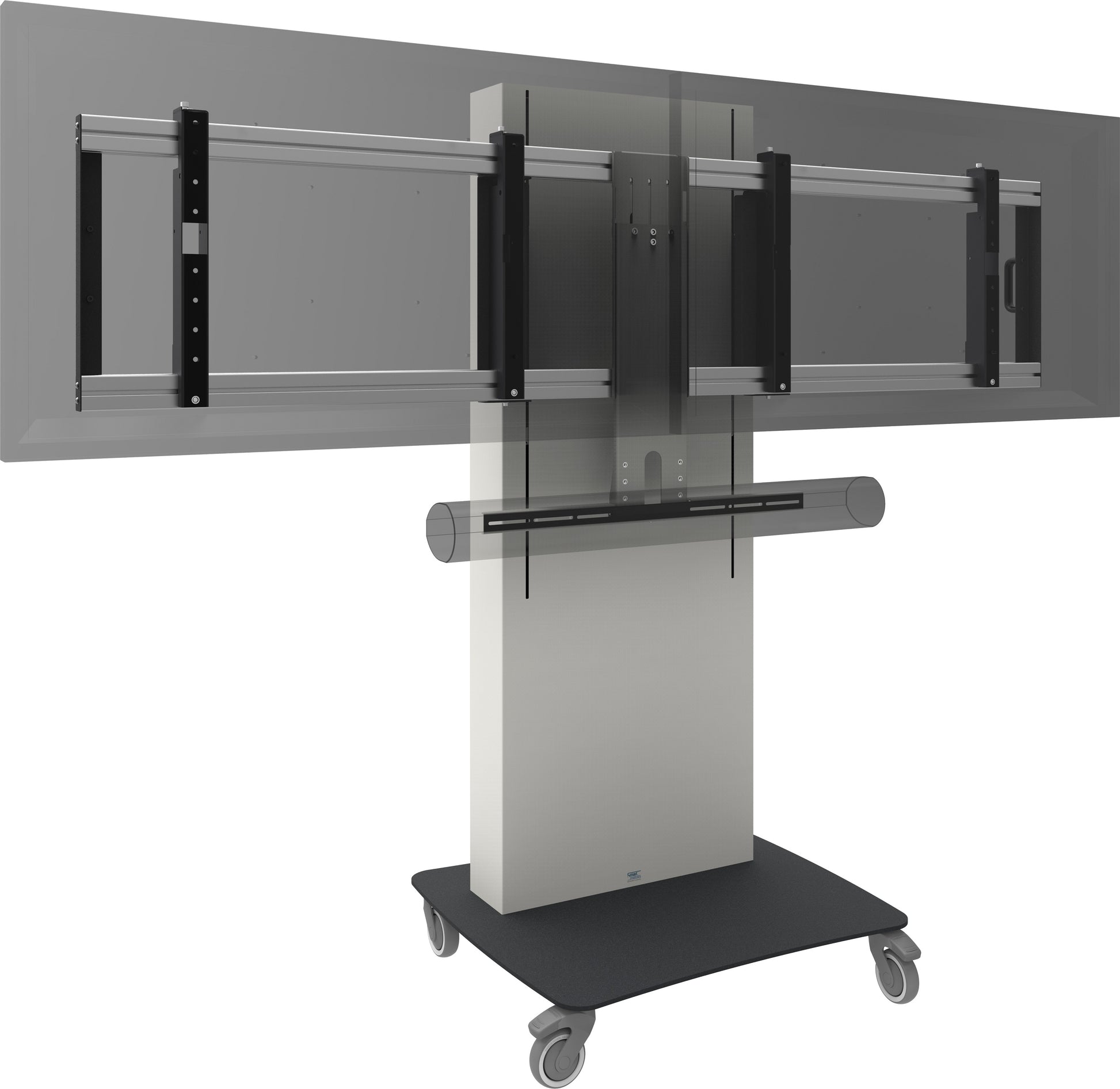 SmartMetals AV-Wandregal – bis 4 kg, höhenverstellbar – für 98" TVs – Weiss