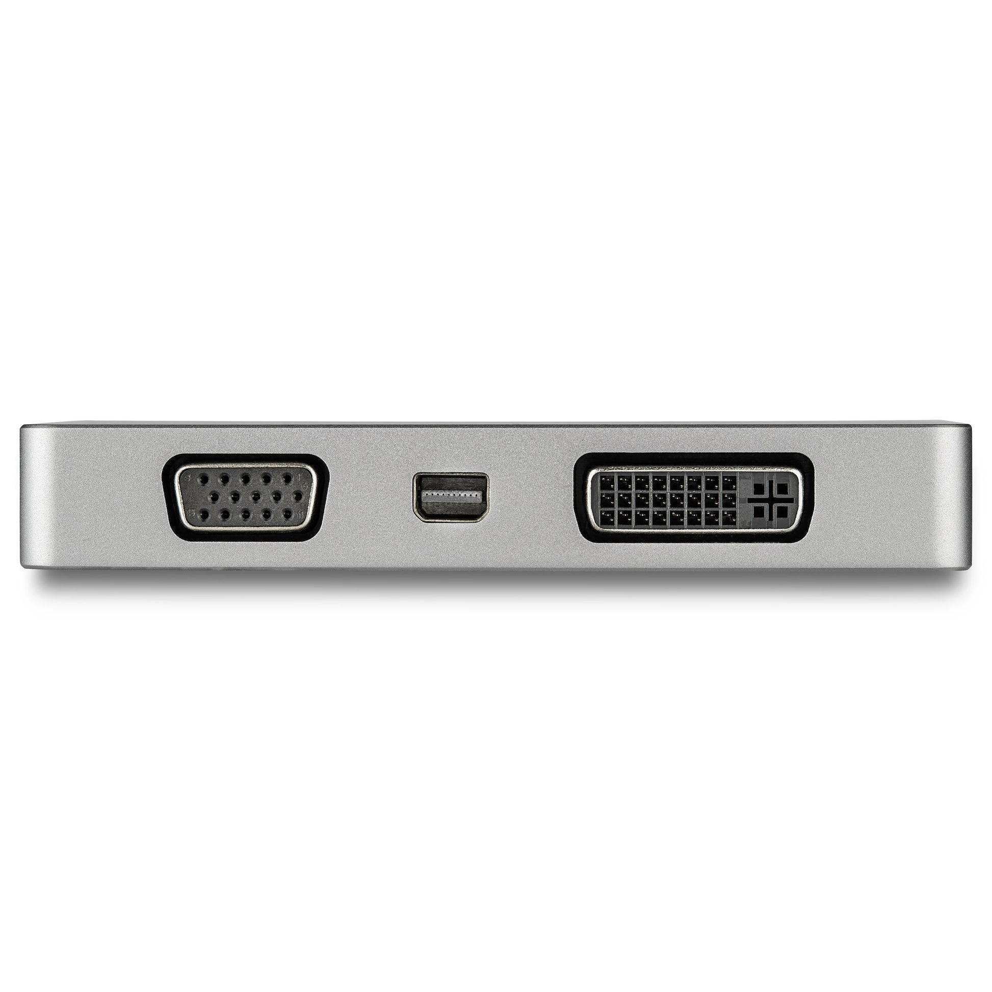 StarTech.com USB-C Multiport-Adapter – 4K (4096 × 2160) @ 60 Hz, HDMI 2.0, DVI-D, VGA, 11,5 cm, USB 3.2 Gen 1