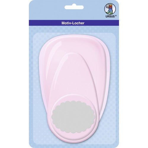 URSUS JUMBO – Motivstanzer Oval, Ø 76 mm, rosa, 1 Stück