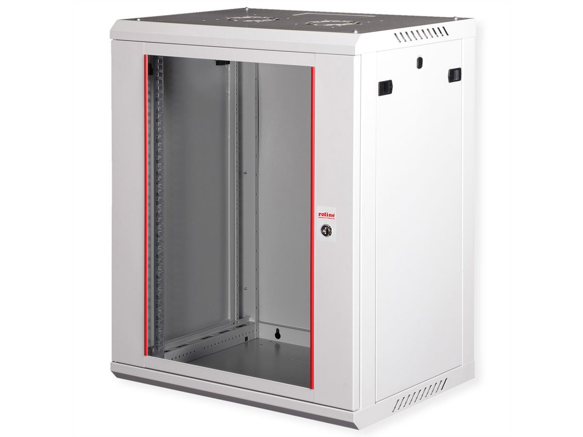 ROLINE Basic Plus – 19" Wandverteiler 15U, IP20, abschliessbar, 600 × 450 × 779 mm, lichtgrau, Stahl