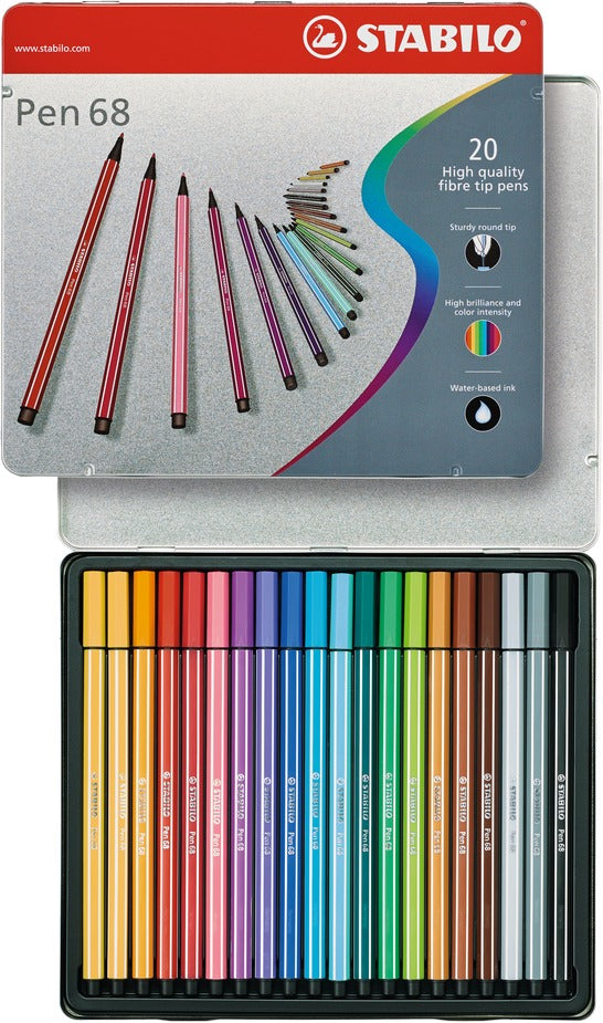 STABILO Filzstifte, Strichbreite 1 mm, 20 Farben