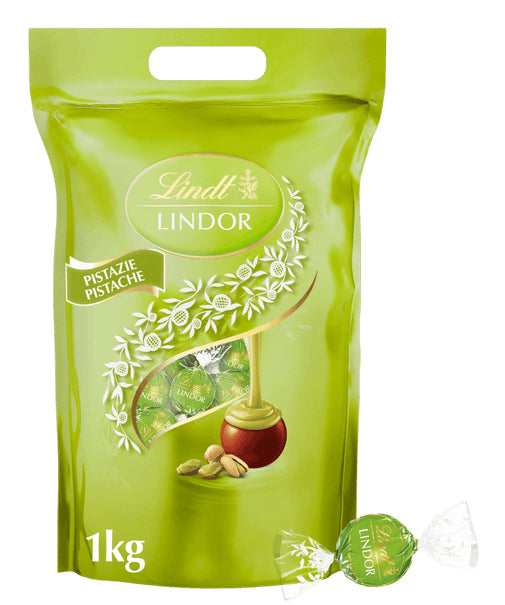 Lindt LINDOR – Kugeln, Milch, Pistazie, 1 kg