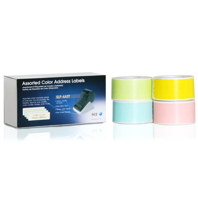 Seiko Instruments SLP-4AST – Etiketten (Rolle) 89 × 28 mm – 130 Etiketten/Rolle, 4 Rollen/Pack