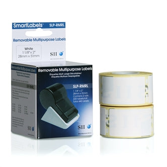Seiko Instruments SEIKO SLP-RMRL – Etiketten (Rolle) 51 × 28 mm – weiss – wiederablösbar – 220 Etiketten/Rolle, 2 Rollen/Pack