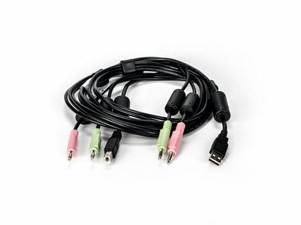 Vertiv USB-Kabel – USB auf 2×3,5mm Klinke – 1,8 m – Schwarz – für SVKM 100