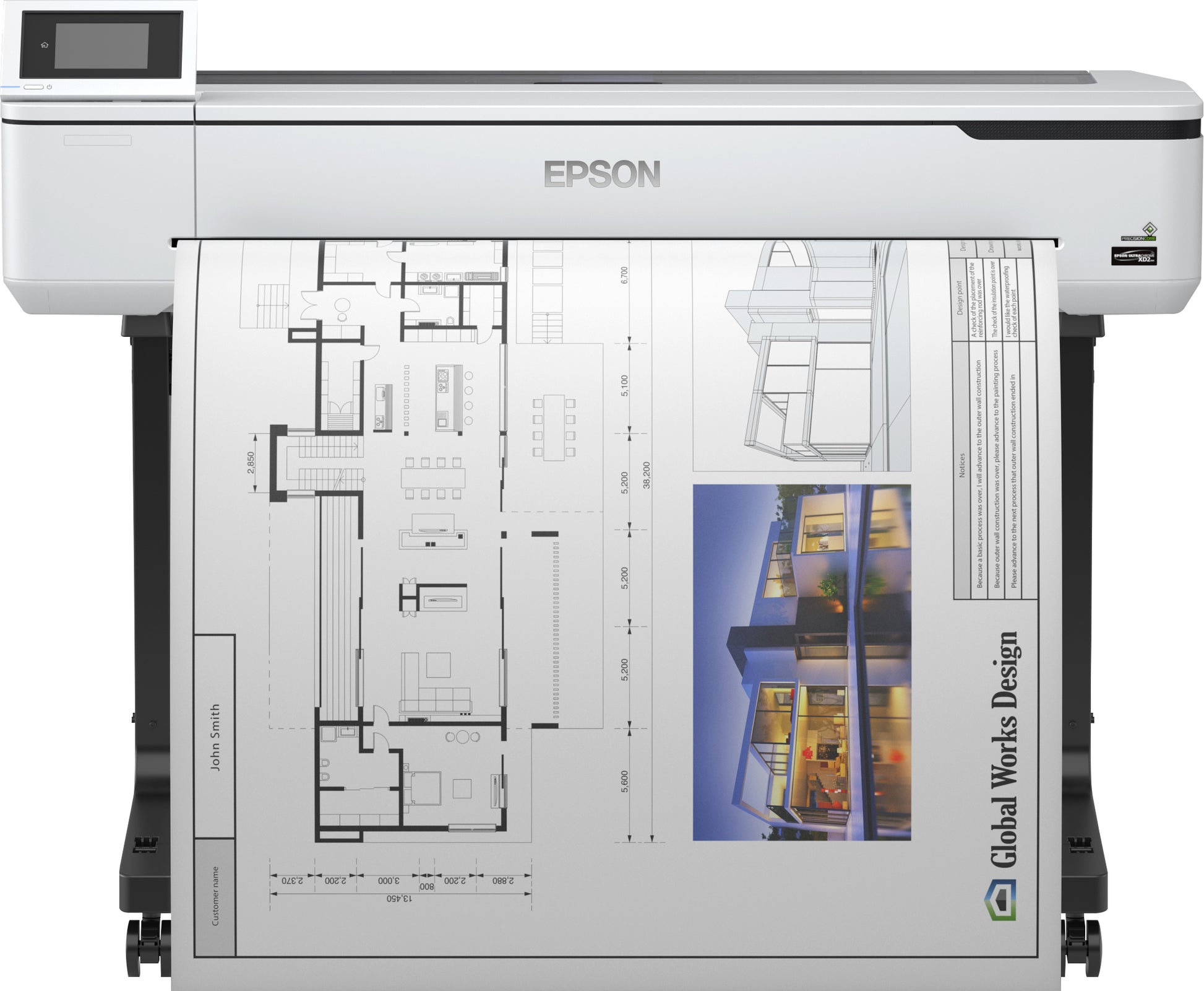 Epson SureColor SC-T5100 – Grossformatdrucker, 36", Farbe, LAN/WLAN/USB, mit Stand, 2400 × 1200 dpi