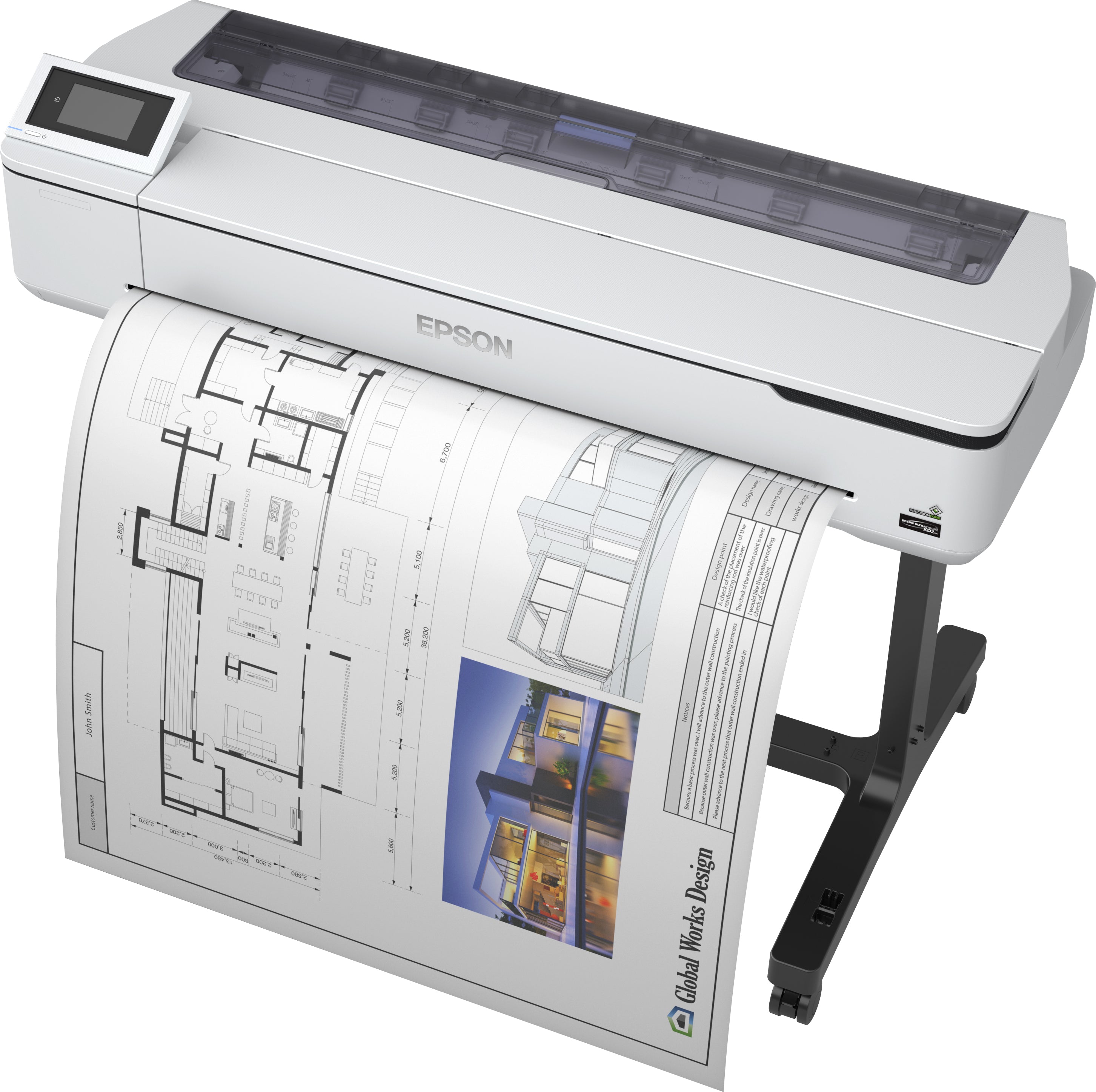 Epson SureColor SC-T5100 – Grossformatdrucker, 36", Farbe, LAN/WLAN/USB, mit Stand, 2400 × 1200 dpi