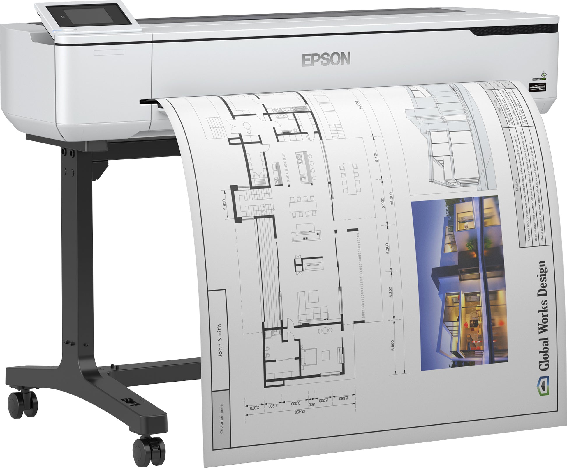 Epson SureColor SC-T5100 – Grossformatdrucker, 36", Farbe, LAN/WLAN/USB, mit Stand, 2400 × 1200 dpi