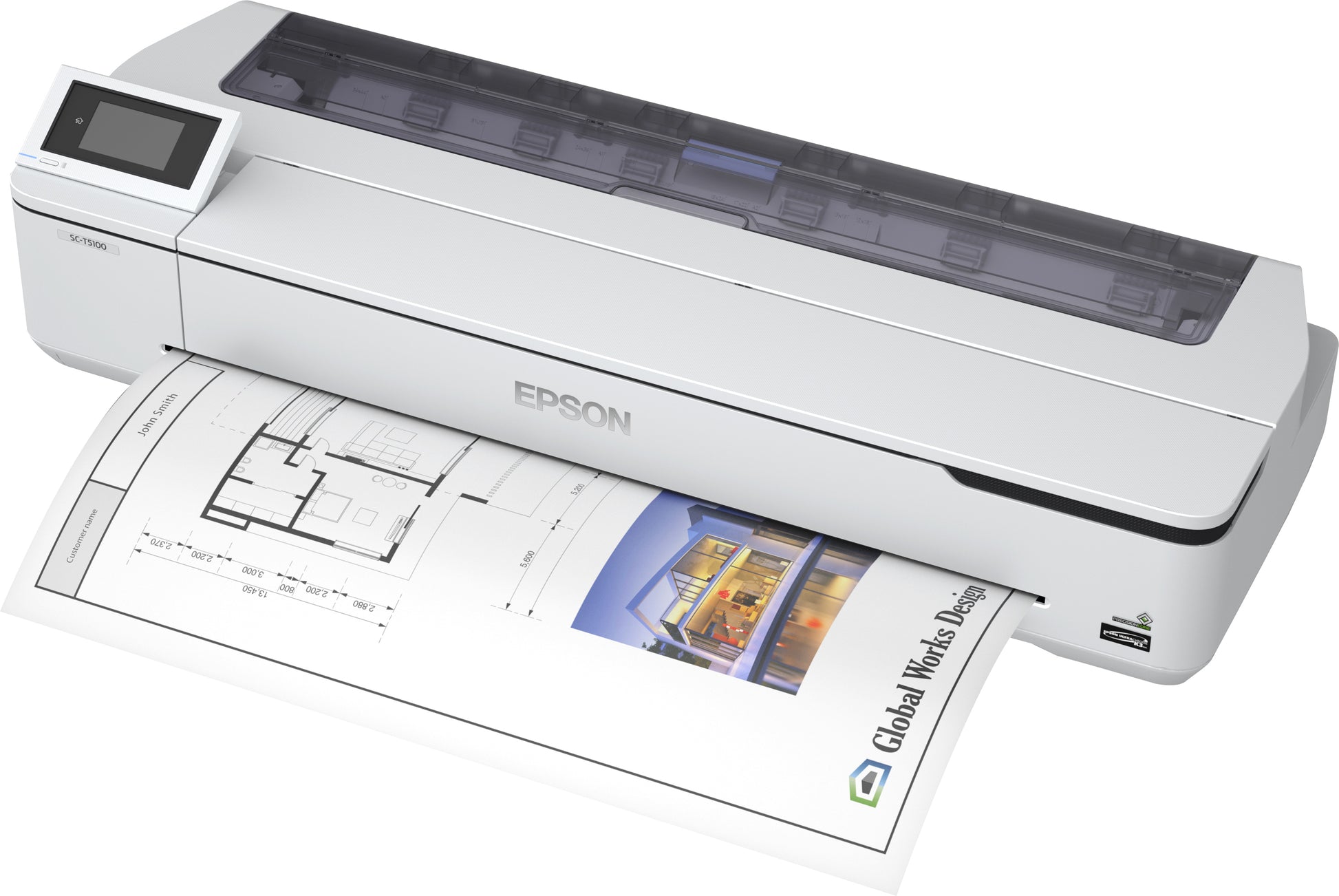 Epson SureColor SC-T5100N – Grossformatdrucker, 36", Farbe, LAN/WLAN/USB, ohne Stand, 2400 × 1200 dpi