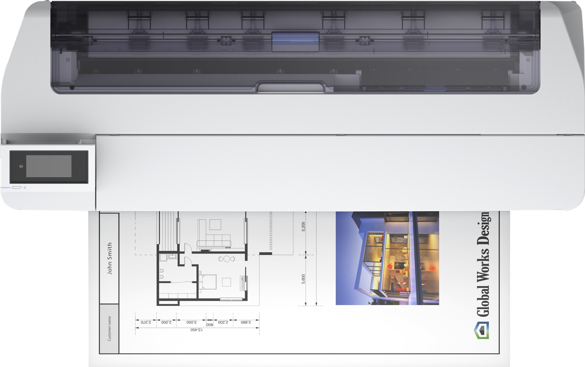 Epson SureColor SC-T5100N – Grossformatdrucker, 36", Farbe, LAN/WLAN/USB, ohne Stand, 2400 × 1200 dpi