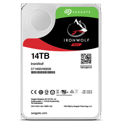 Seagate IronWolf Pro ST14000NE0008 – 14 TB 3,5" SATA III HDD – 7200 U/min, 256 MB Cache