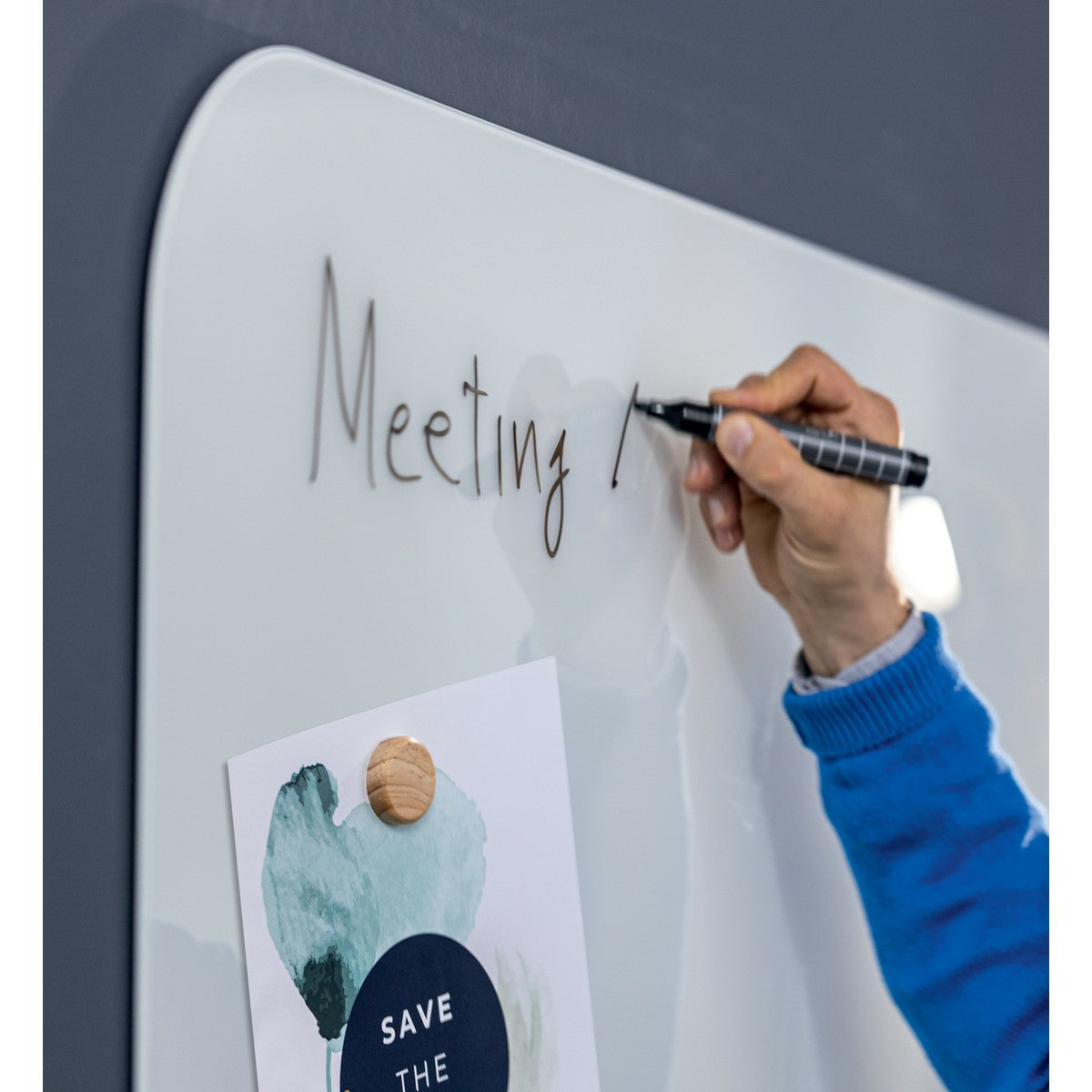 Sigel Whiteboard – 120 × 90 cm, Glas, magnetisch