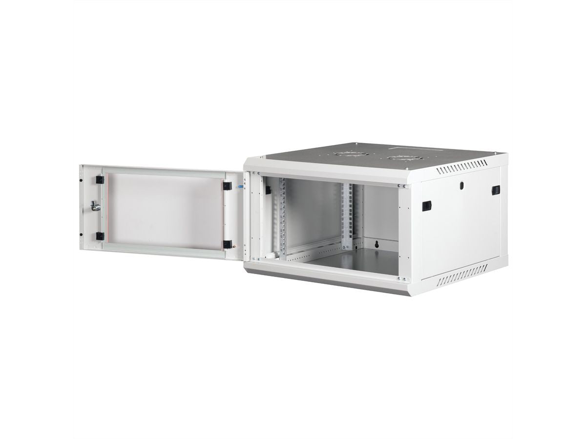 ROLINE Basic Plus – 19" Wandverteiler 6U, IP20, abschliessbar, 600 × 600 × 379 mm, lichtgrau, Stahl