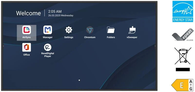 Viewsonic CDE8614-2C – Signage-Display, 86", Ultra HD 4K, 500 cd/m², 24/7, Android