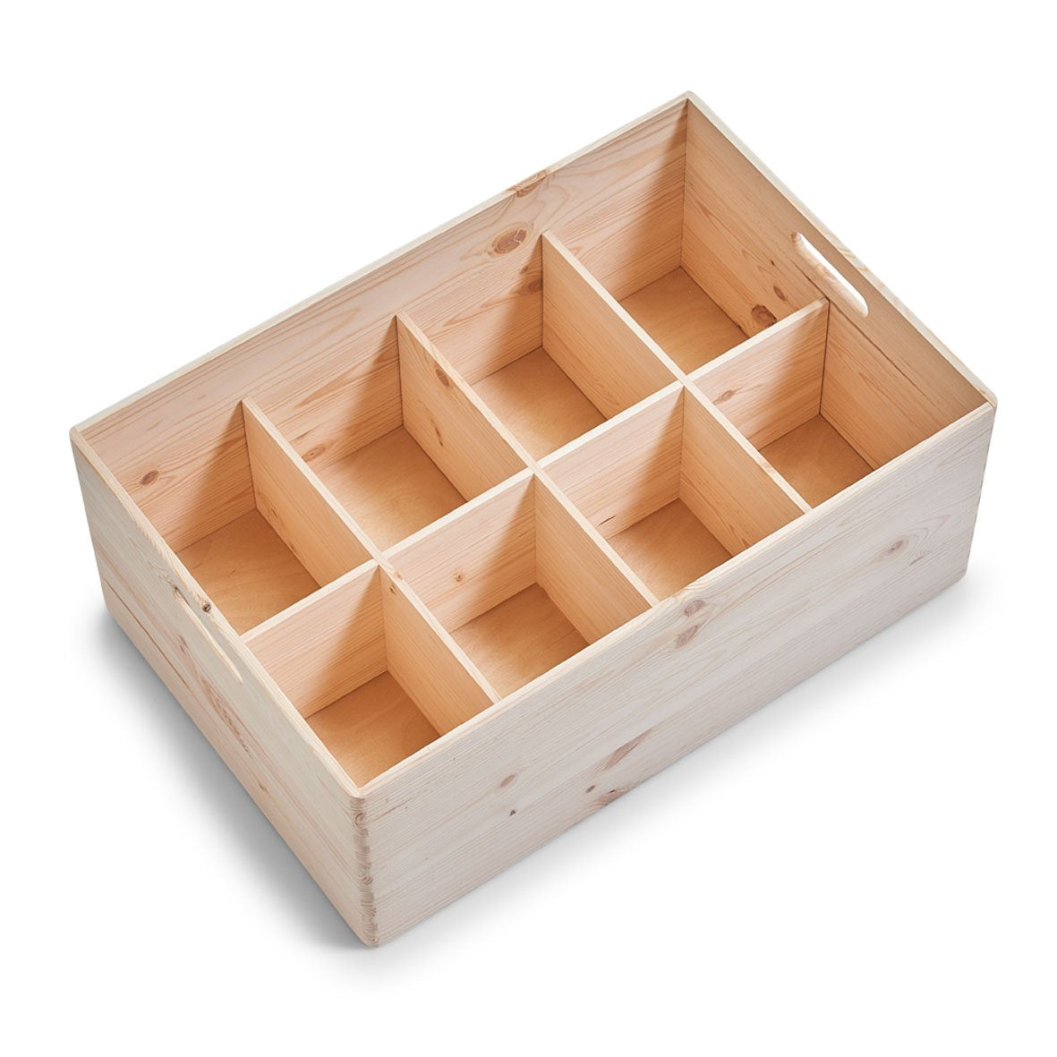 Zeller Present Aufbewahrungsbox ohne Deckel – Kiefernholz – Braun – mit Griff – 400 × 240 × 600 mm