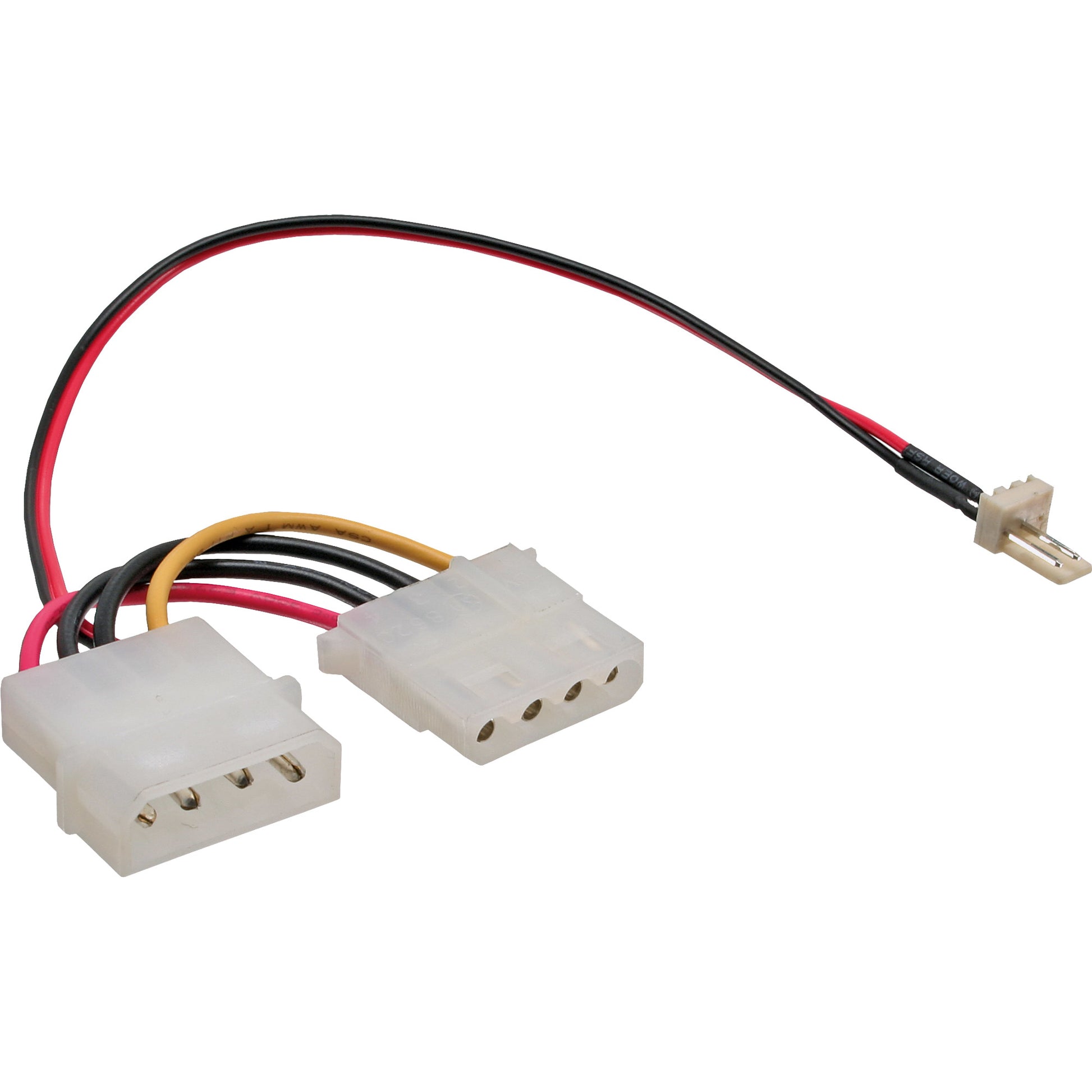 InLine Adapterkabel 3-polig zu 2× Molex (4-polig) – 0,3 m – Mehrfarbig