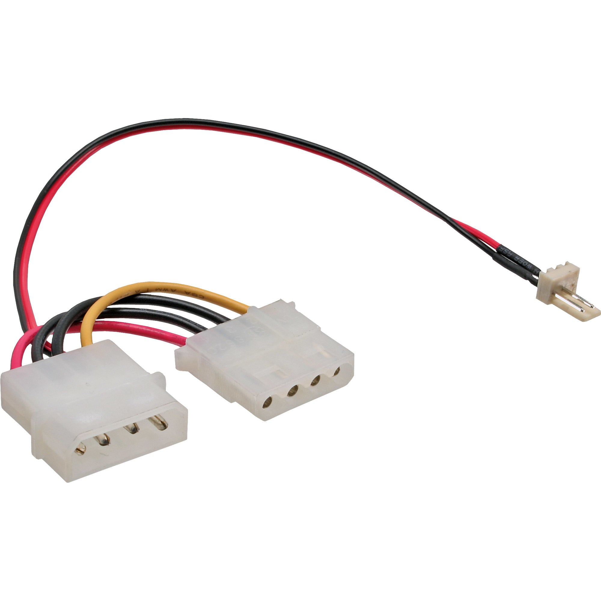 InLine Adapterkabel 3-polig zu 2× Molex (4-polig) – 0,3 m – Mehrfarbig