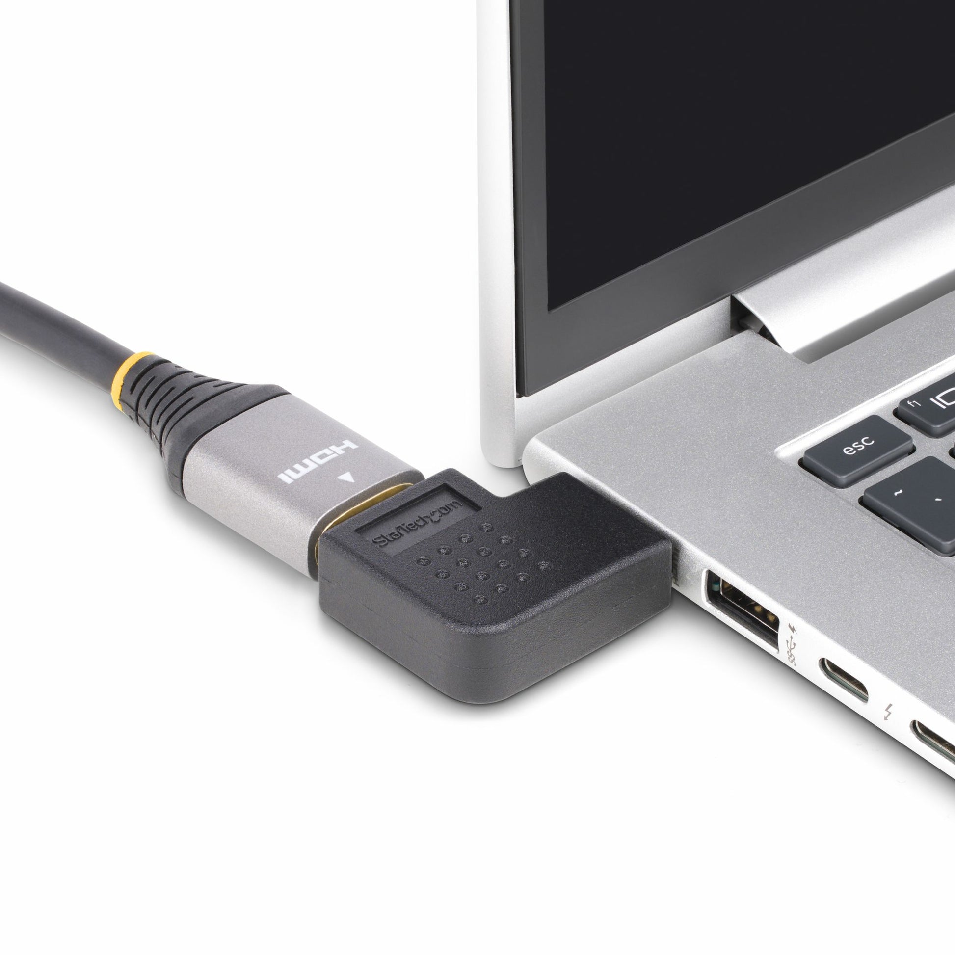 StarTech.com HDMI (Stecker) auf HDMI (Buchse) Adapter, HDMI 2.0, 4K@60 Hz, 90° gewinkelt