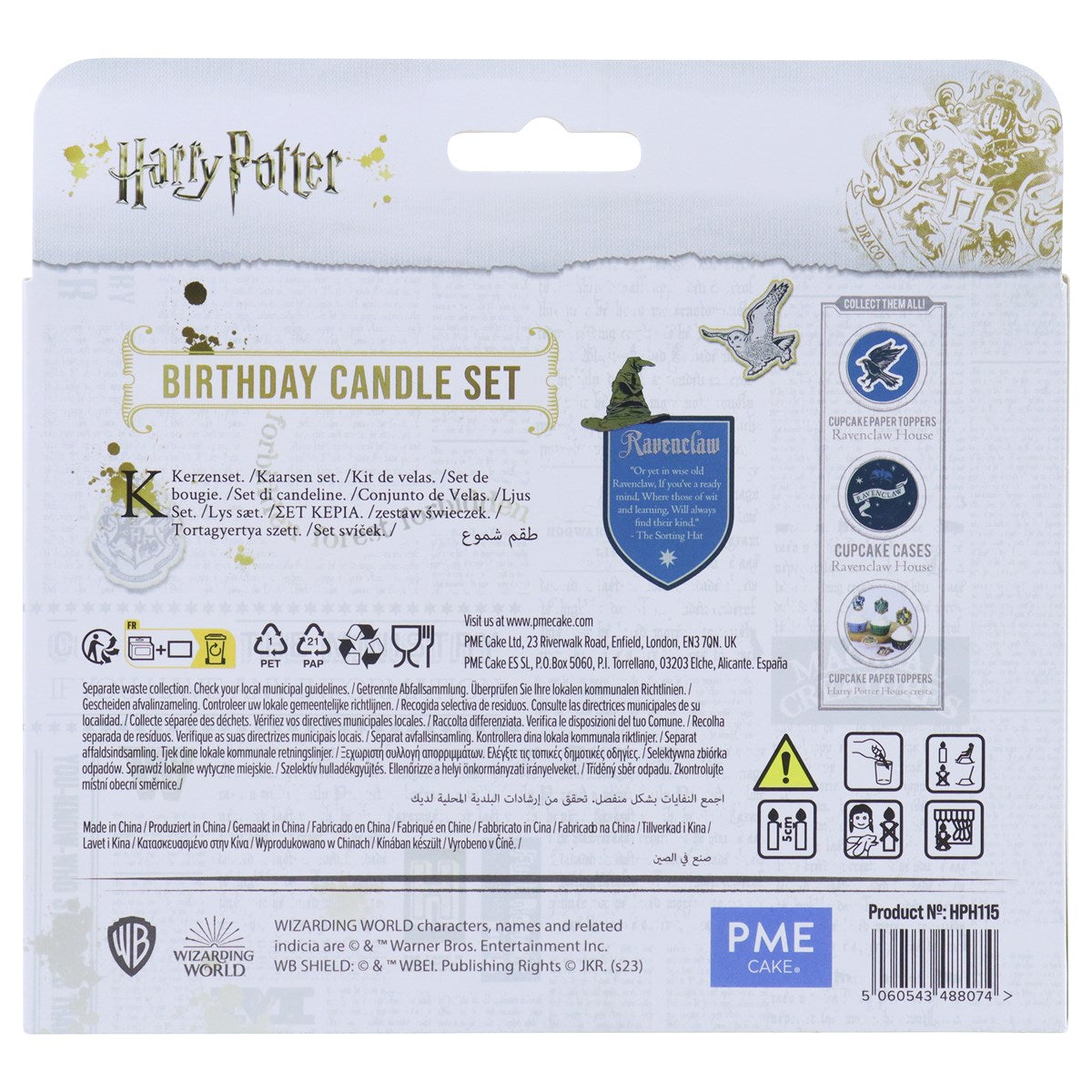 PME Geburtstagskerzen Harry Potter Ravenclaw – Grün – 7,0 cm – Kunststoff – 7 Stk