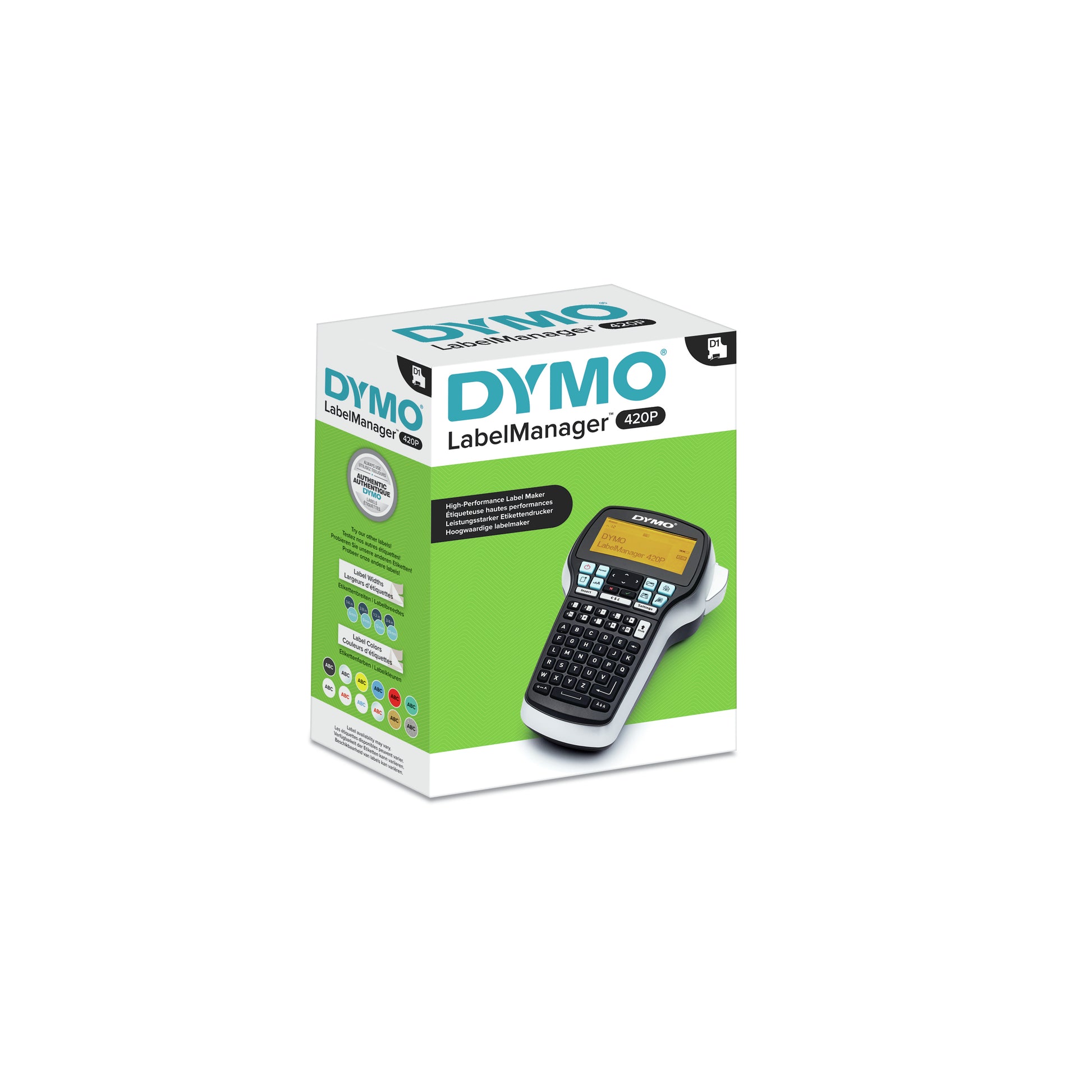 DYMO LabelManager 420P – Beschriftungsgerät für D1-Bänder 6–19 mm, USB, Lithium-Ionen-Akku