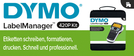DYMO LabelManager 420P – Beschriftungsgerät für D1-Bänder 6–19 mm, USB