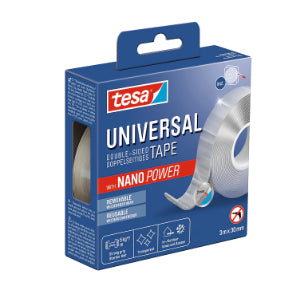 Tesa Universal Montageband – 30 mm × 3 m, transparent, bis 5 kg/100 cm