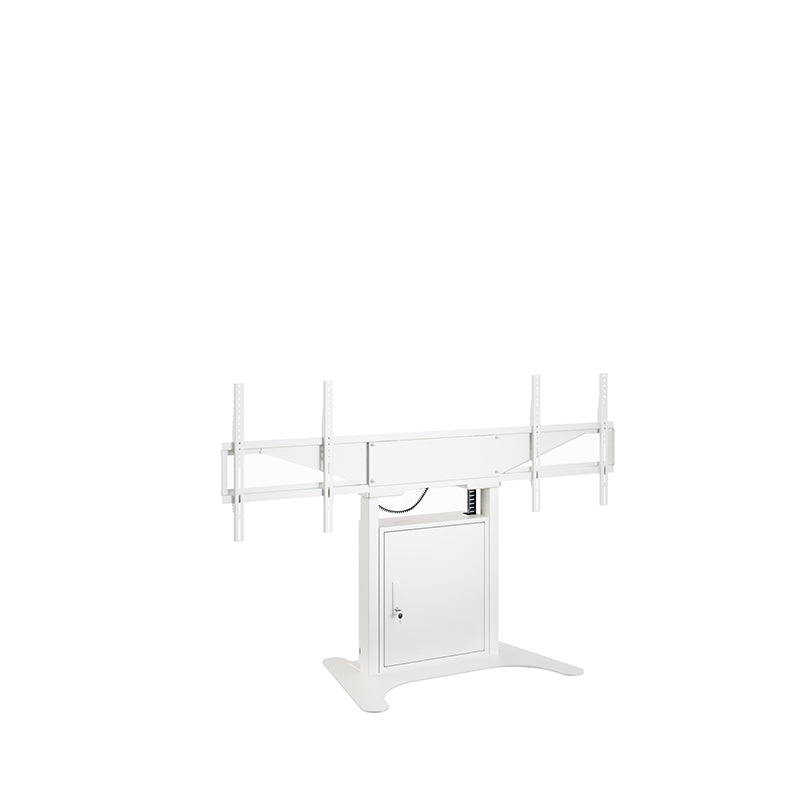 Hagor Bodenständer – 46–65" – VESA 400×400–600×400 – bis 120 kg, Motorisiert, für 2 Displays – Twin Lift FS-DW