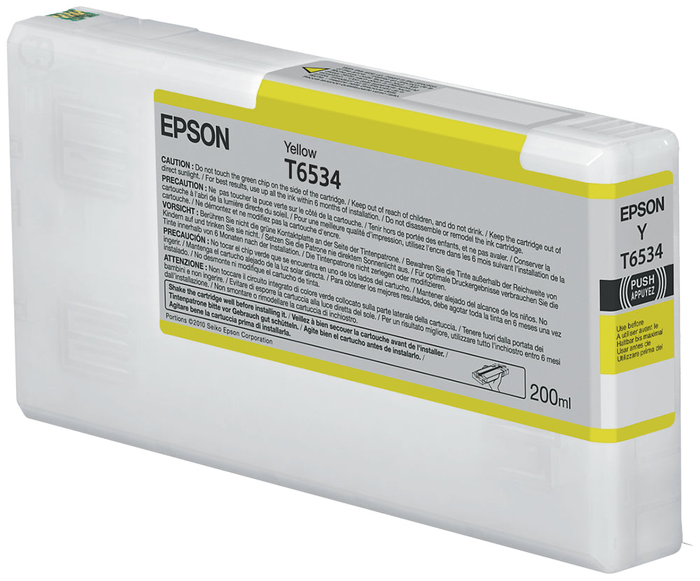 Epson Tintenpatrone T653400, Gelb, 200 ml – für Stylus Pro 4900