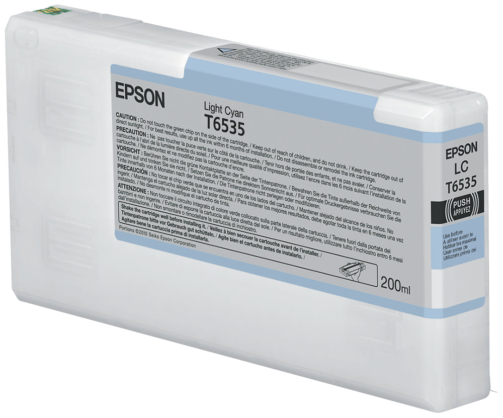 Epson Tintenpatrone T6535, cyan – für Tintenstrahldrucker