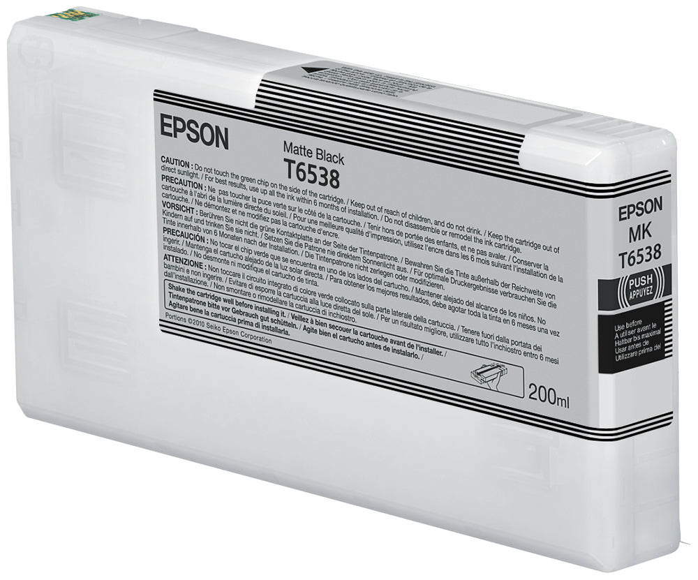Epson Tintenpatrone T653800, Schwarz, 200 ml, Original – für Stylus Pro 4900