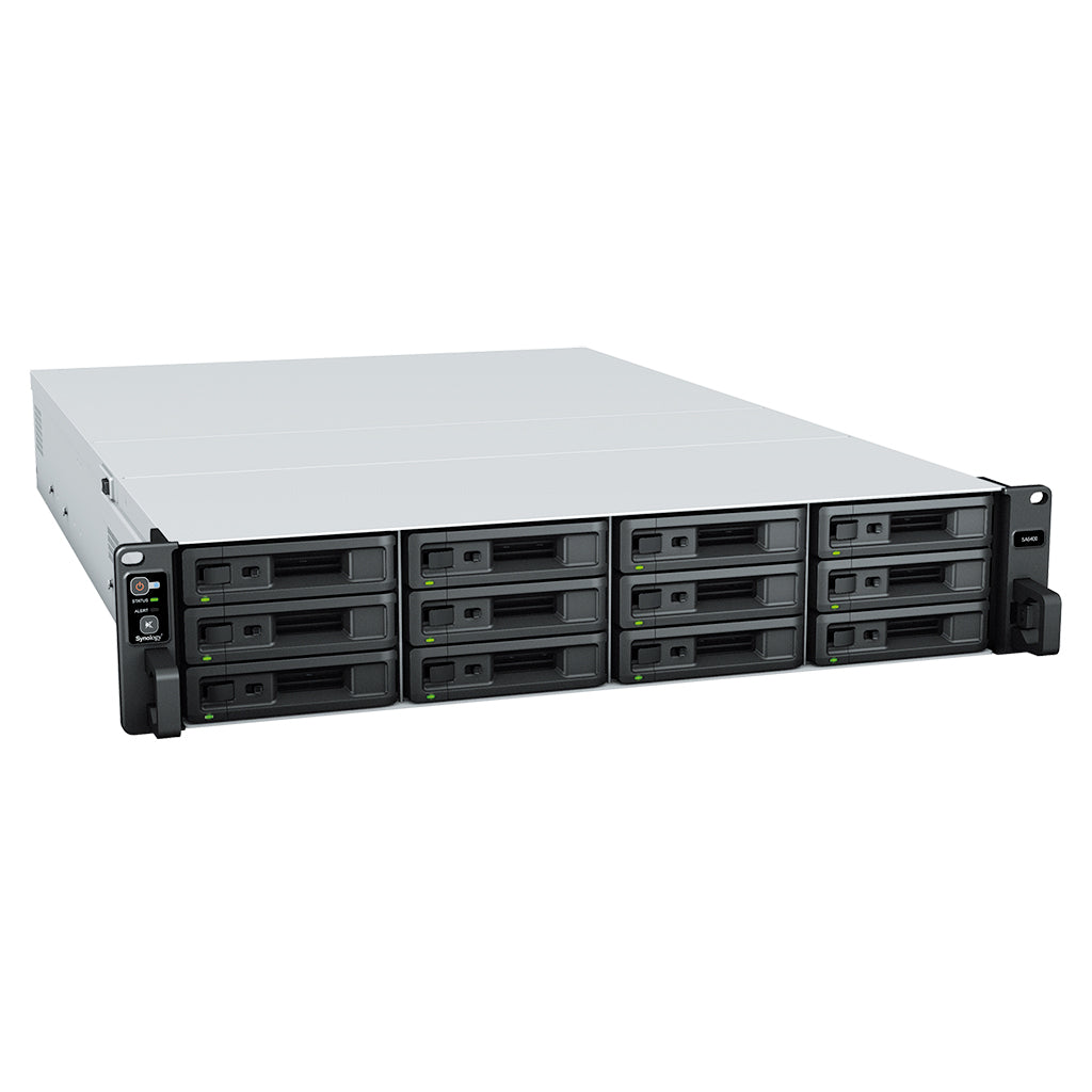Synology SA6400 – 12-Bay Rack 2U NAS – AMD EPYC 7272, 32 GB RAM, 10GbE, DSM, redundantes Netzteil