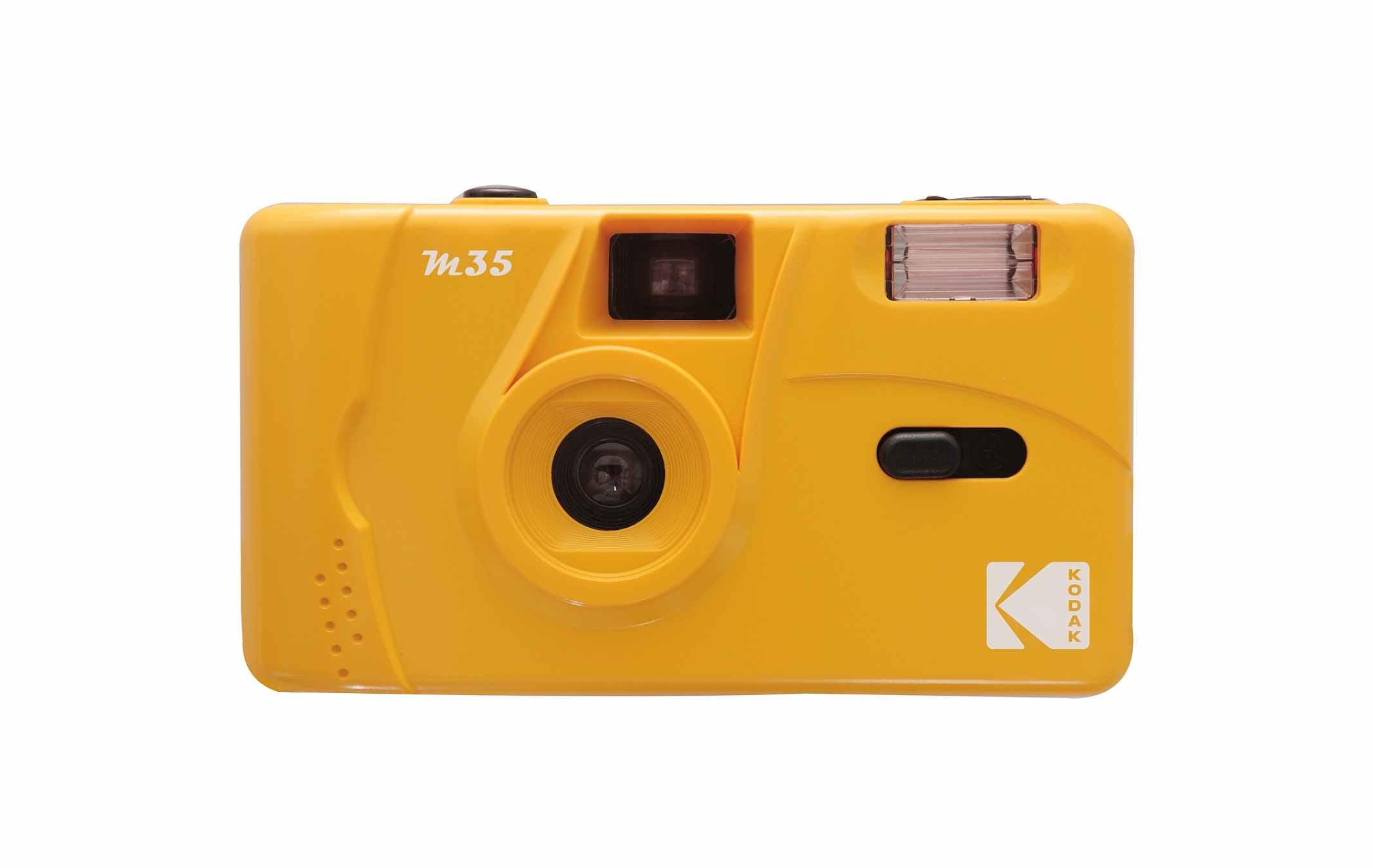 Kodak M35 – Kompakt-Filmkamera, 35 mm Film, 31 mm, Fixfokus, eingebauter Blitz, Gelb