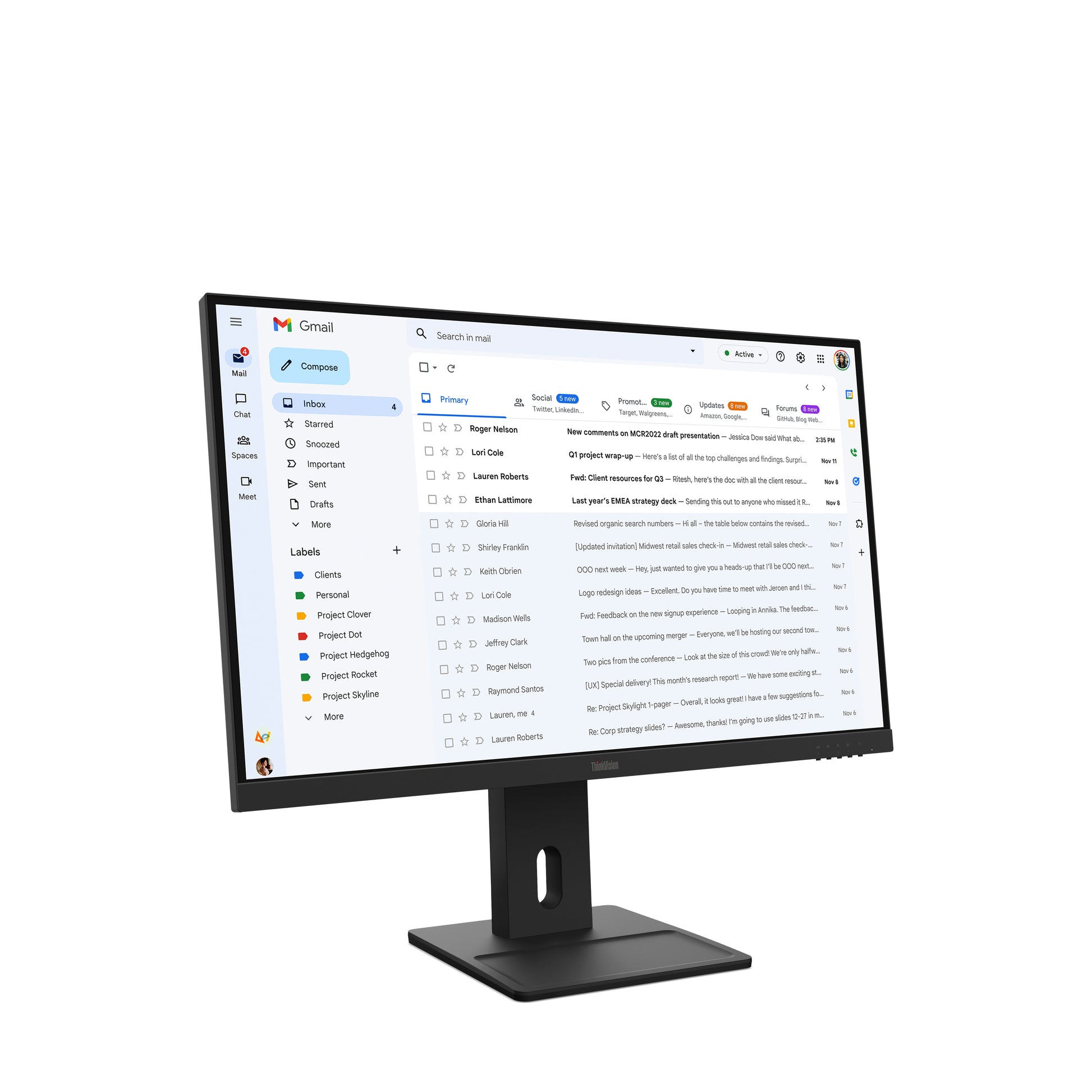 Lenovo ThinkVision E27-40 LED – Monitor, 27" 1920 × 1080 (Full HD), LCD