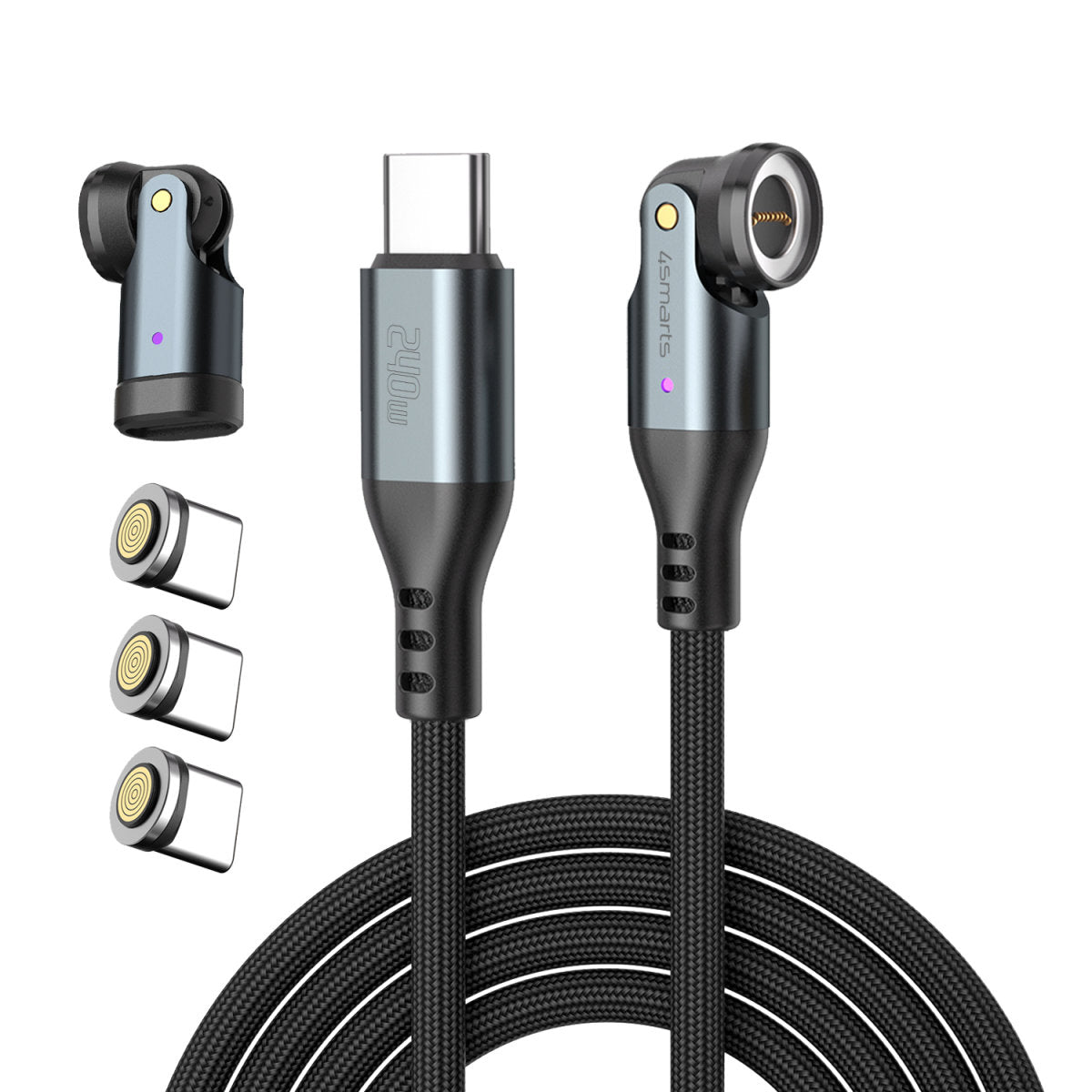 4smarts USB-Kabel, USB-C zu USB-C, 1,8 m, Lade-/Datenkabel, für Laptop, Smartphone, Smartwatch usw.