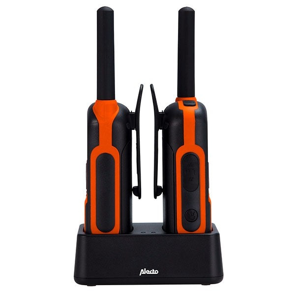 Alecto FR-300OE – Funkgerät, MURS, 16 Kanäle, 10 km Reichweite, IPX7, Schwarz, Orange