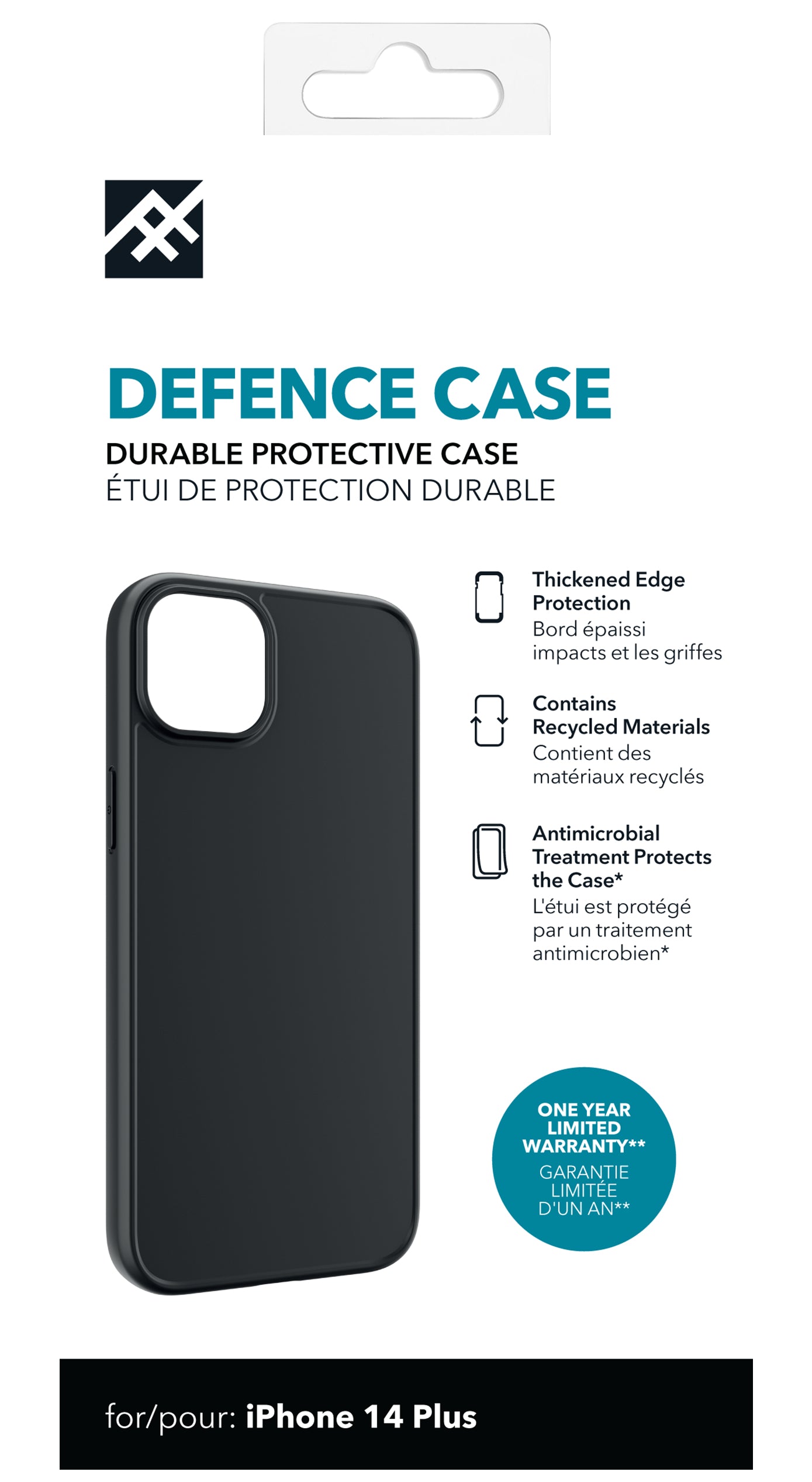 IFROGZ Backcover – für Apple iPhone 14 Plus, Schwarz
