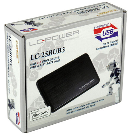 LC-Power LC-25BUB3 – 1-Schacht – USB 3.0 (5 Gbit/s), für 2,5" HDD/SSD, SATA