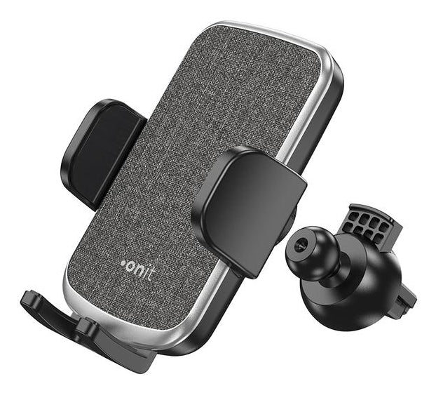 ONIT Auto-Halterung, Lüftung, drehbar, neigbar – für Geräte 55–95 mm – Schwarz, ABS