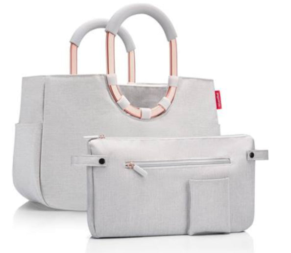 Reisenthel Stofftasche, rPET-Filz, Motiv Twist Sky Rose, 380×230×80 mm