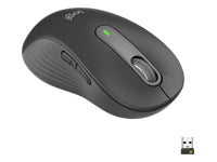 Logitech M650 L Maus – kabellos, für Linkshänder, Graphit