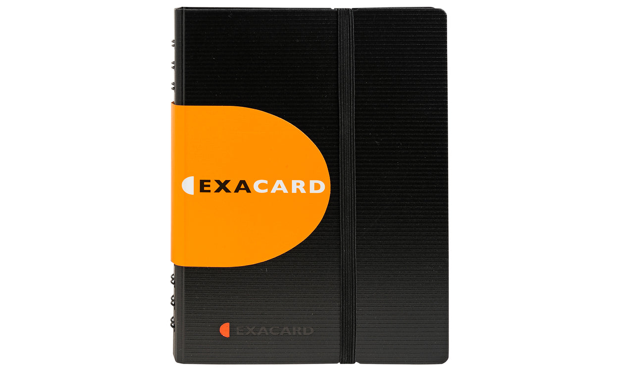 Exacompta Visitenkartenbuch EXACARD – für 120 Visitenkarten, Polypropylen (PP), schwarz