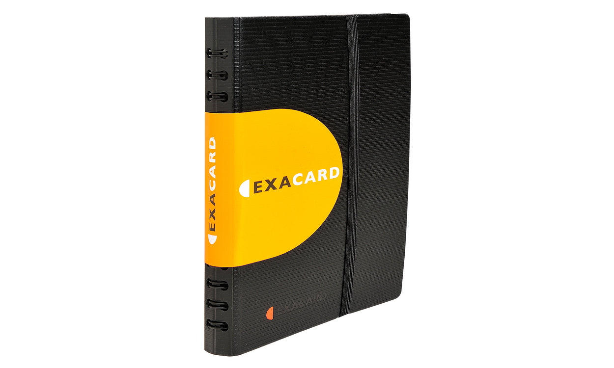 Exacompta Visitenkartenbuch EXACARD – für 120 Visitenkarten, Polypropylen (PP), schwarz