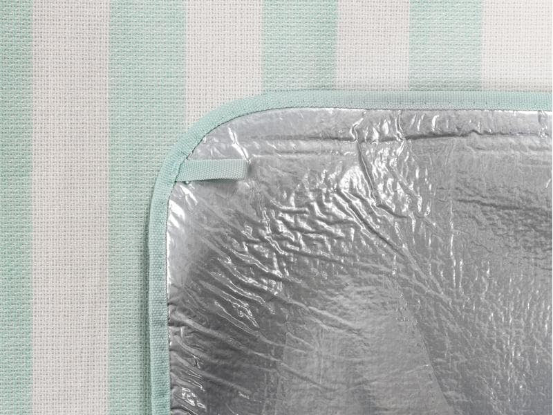 KOOR Wohndecke – Polyester, Mint, Weiss, Streifen – 200 × 300 cm